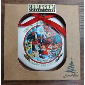 sandstone millennium collectable 2000 happy holidays hold the candle for peace